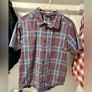 Columbia Men's Plaid Shirt in Blue and Red